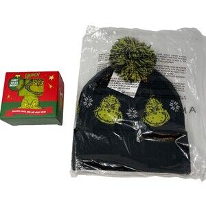 The Grinch Christmas Ten Acre Gifts Adult Green Socks & American Eagle AE Beanie